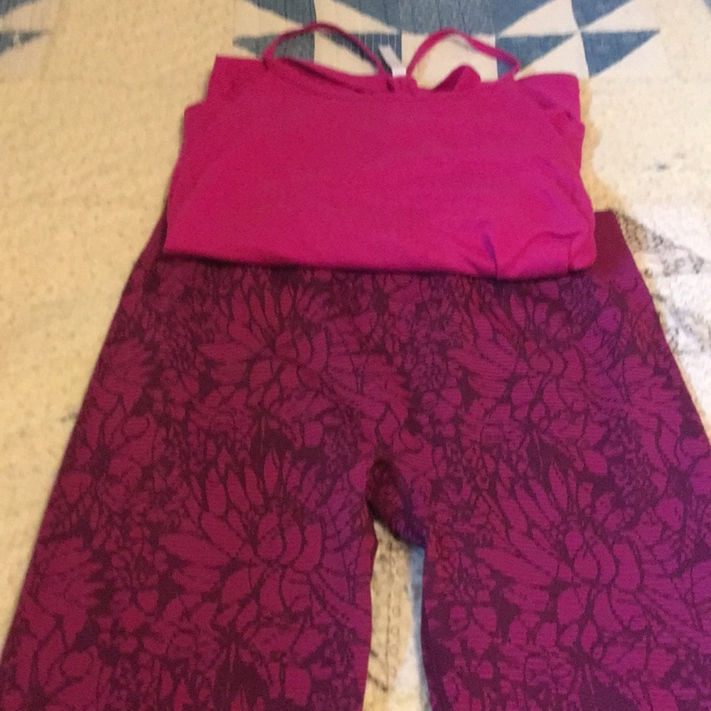 Workout capris and tank top